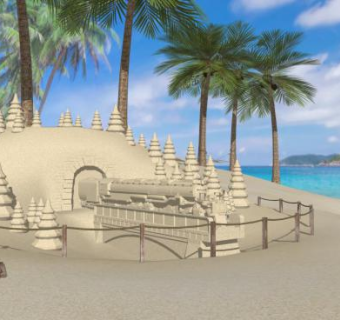 冬季蓝调沙雕SU模型下载_sketchup草图大师SKP模型