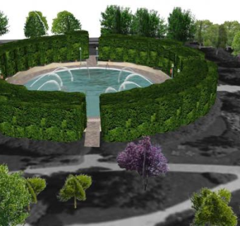 国家美术馆雕塑花园SU模型下载_sketchup草图大师SKP模型