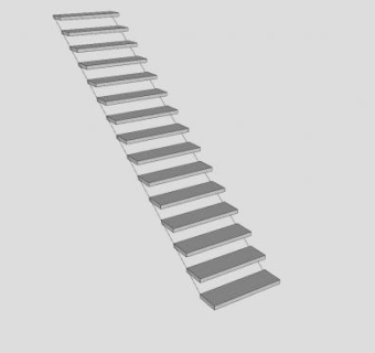 钢制楼梯踏板SU模型下载_sketchup草图大师SKP模型