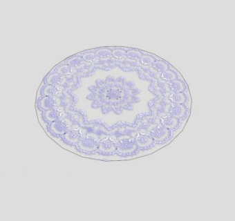 花纹台布SU模型下载_sketchup草图大师SKP模型