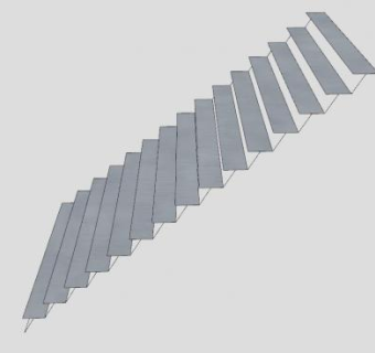 钢楼梯踏步板SU模型下载_sketchup草图大师SKP模型