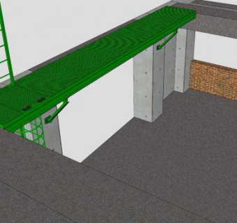 厂房钢桥楼梯SU模型下载_sketchup草图大师SKP模型