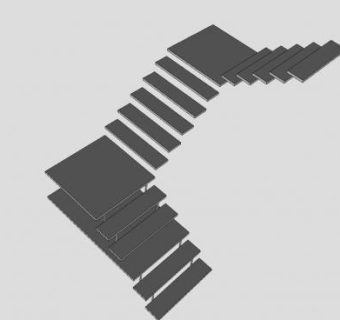 钢制楼梯踏步板SU模型下载_sketchup草图大师SKP模型