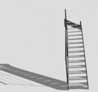 现代室内楼梯SU模型下载_sketchup草图大师SKP模型