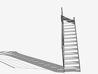 现代室内楼梯SU模型下载_sketchup草图大师SKP模型