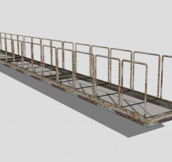 生锈的钢桥SU模型下载_sketchup草图大师SKP模型