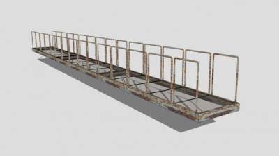 生锈的钢桥SU模型下载_sketchup草图大师SKP模型