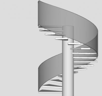 玻璃螺旋式楼梯SU模型下载_sketchup草图大师SKP模型