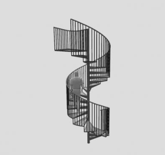 金属旋转楼梯SU模型下载_sketchup草图大师SKP模型