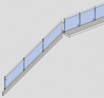 玻璃钢制楼梯扶手SU模型下载_sketchup草图大师SKP模型
