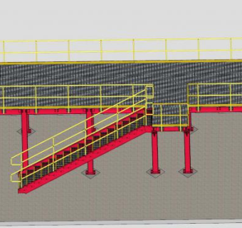 户外钢楼梯SU模型下载_sketchup草图大师SKP模型