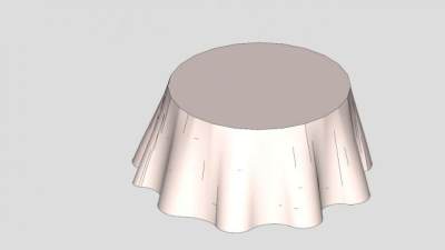 现代粉色桌台布SU模型下载_sketchup草图大师SKP模型