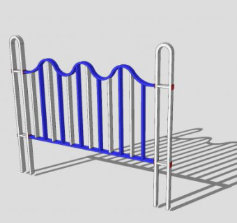 铁护栏SU模型下载_sketchup草图大师SKP模型