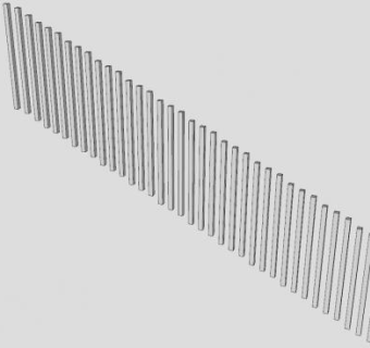 立柱护栏SU模型下载_sketchup草图大师SKP模型