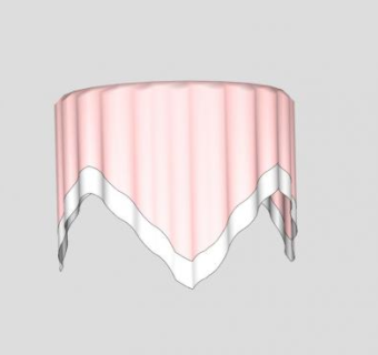 婚礼桌粉色台布SU模型下载_sketchup草图大师SKP模型
