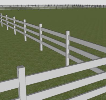 农场围栏SU模型下载_sketchup草图大师SKP模型