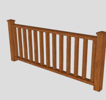 木珊栏SU模型下载_sketchup草图大师SKP模型