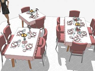 现代餐厅<em>座位</em>SU模型下载_sketchup草图大师SKP模型