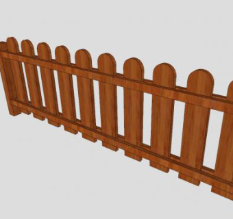 木制珊栏SU模型下载_sketchup草图大师SKP模型