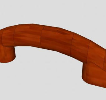 木制扶手杆SU模型下载_sketchup草图大师SKP模型