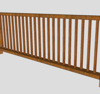 实木护栏SU模型下载_sketchup草图大师SKP模型