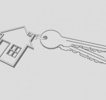 带屋钥匙链SU模型下载_sketchup草图大师SKP模型