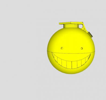 现代笑脸钥匙链SU模型下载_sketchup草图大师SKP模型