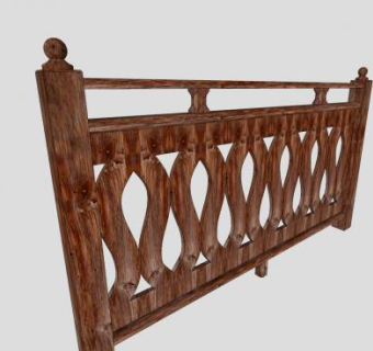 仿古围栏SU模型下载_sketchup草图大师SKP模型