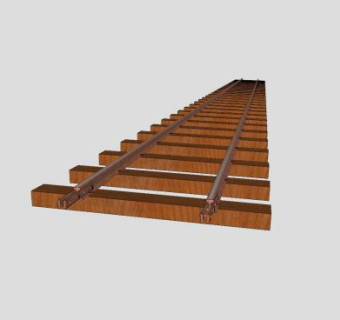 日本JR枕木铁路SU模型下载_sketchup草图大师SKP模型