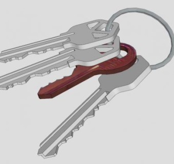 装饰钥匙圈SU模型下载_sketchup草图大师SKP模型
