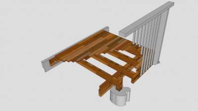 甲板护栏SU模型下载_sketchup草图大师SKP模型