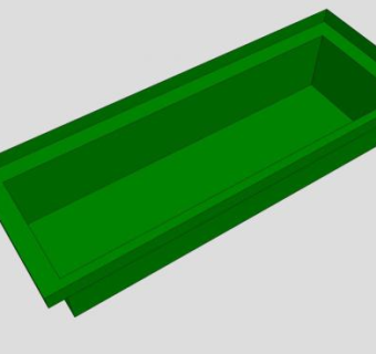 绿色花盆SU模型下载_sketchup草图大师SKP模型