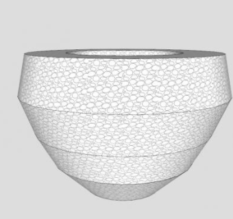 白色花盆SU模型下载_sketchup草图大师SKP模型