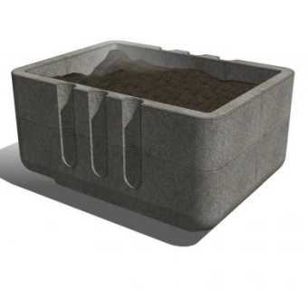 矩形花盆SU模型下载_sketchup草图大师SKP模型