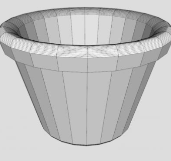 现代花盆SU模型下载_sketchup草图大师SKP模型