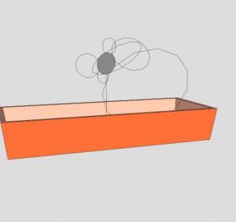橘色盆栽花瓶SU模型下载_sketchup草图大师SKP模型
