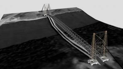 杜威大桥SU模型下载_sketchup草图大师SKP模型
