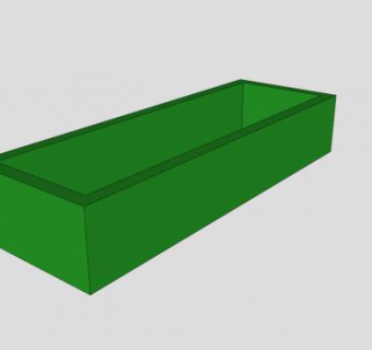 绿色塑料花盆SU模型下载_sketchup草图大师SKP模型