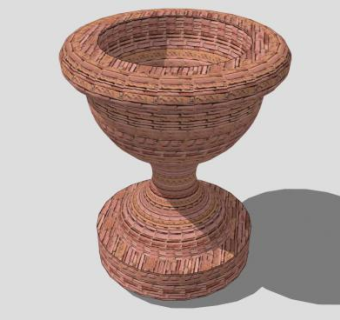 落地花瓶摆件SU模型下载_sketchup草图大师SKP模型