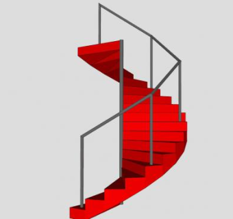 金属旋转梯SU模型下载_sketchup草图大师SKP模型