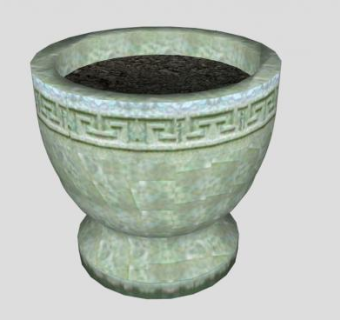 陶瓷花盆花瓶SU模型下载_sketchup草图大师SKP模型