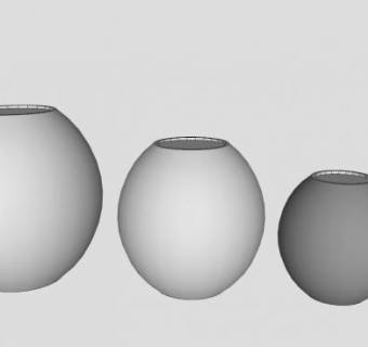 椭圆花瓶SU模型下载_sketchup草图大师SKP模型
