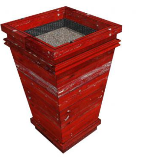 红色摆件花瓶SU模型下载_sketchup草图大师SKP模型