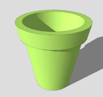 热内卢绿色花瓶SU模型下载_sketchup草图大师SKP模型