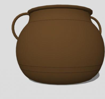 陶瓷黑色花瓶花盆SU模型下载_sketchup草图大师SKP模型