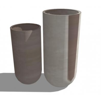 巧克力罐子花盆SU模型下载_sketchup草图大师SKP模型