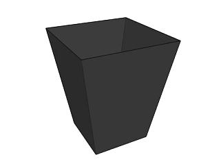 现代黑色花瓶SU模型下载_sketchup草图大师SKP模型