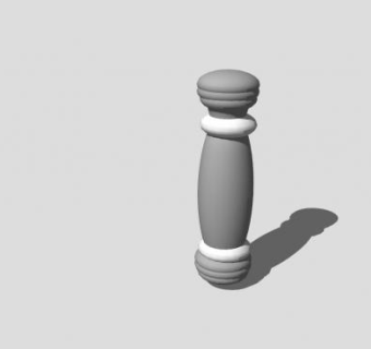 阳台罗马立柱SU模型下载_sketchup草图大师SKP模型