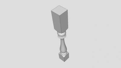 花瓶立柱SU模型下载_sketchup草图大师SKP模型