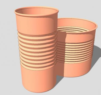 青铜锡罐SU模型下载_sketchup草图大师SKP模型